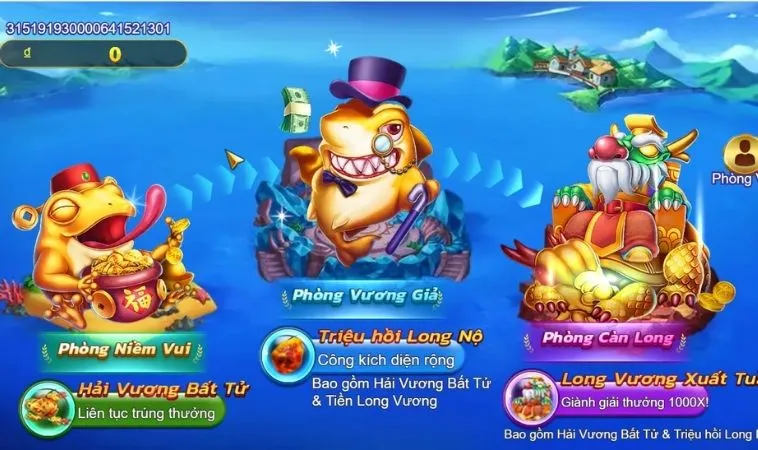 Các phòng chơi trong Bắn Cá Royal Fishing Tại 12Bet