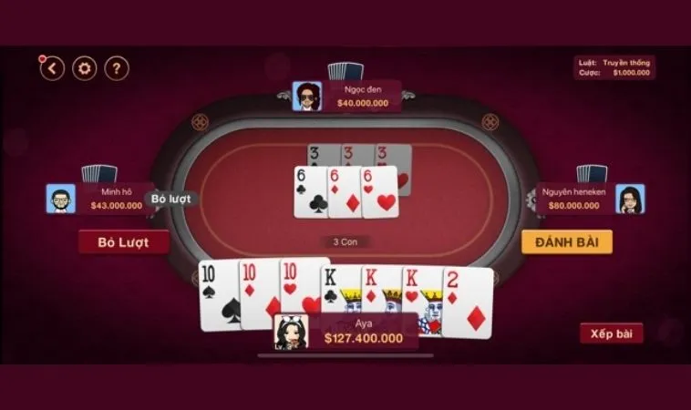 Bàn chơi Tiến Lên Miền Nam 12Bet