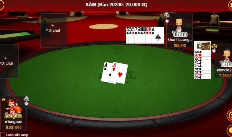Bàn chơi Sâm Lốc Tại 12Bet