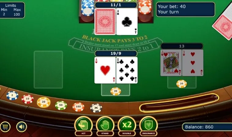 Bàn chơi Blackjack tại 12Bet